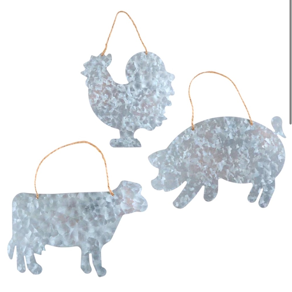 Crafter's Square Farmhouse Collections Animal-Shaped Metal Wall DIY Decor, 7x7”